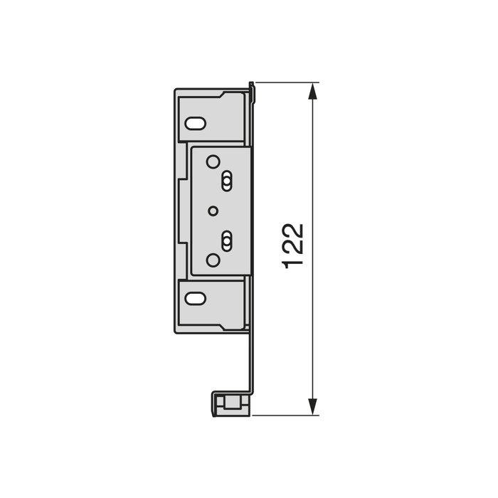 Emuca Tiroir extérieur Simplex 25kg hauteur 122mm, profondeur 490mm, acier, peint en blanc