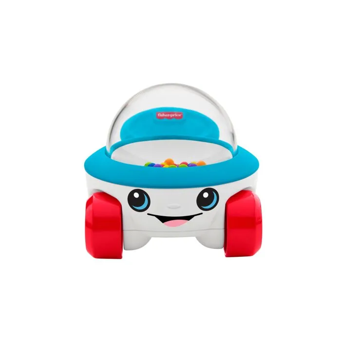 Fisher Price Vehicule à Pousser Corn Popper - Jouet Bébé avec Poignée et Billes Rebondissantes Multicolores pour le Développement Moteur