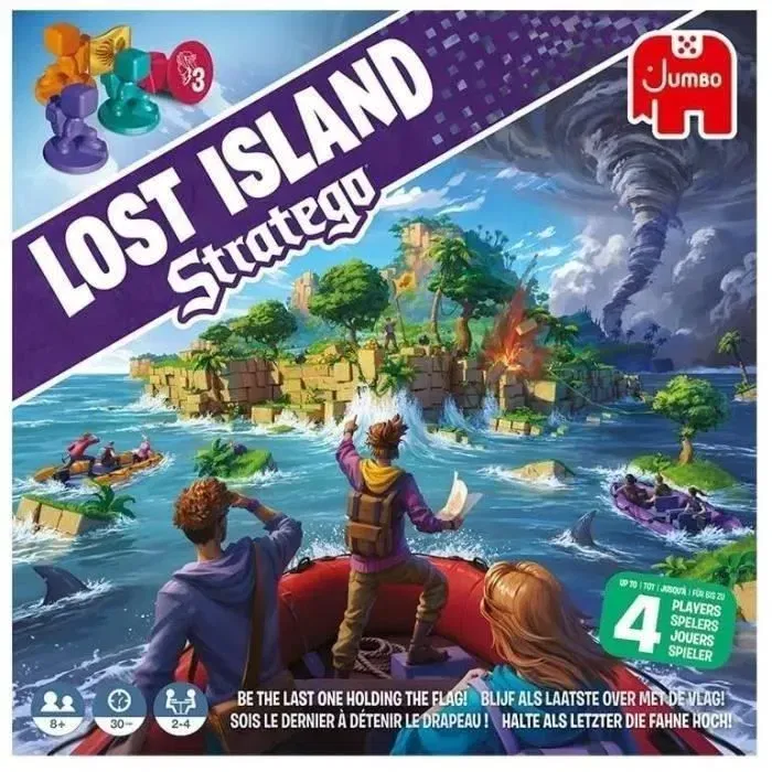 Dujardin STRATEGO LOST ISLAND - Jeu de stratégie - Trouvez le drapeau caché avant qu'il ne disparaisse - Version française