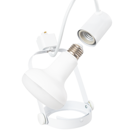 Spot sur rail monophasé E27 blanc sans ampoule