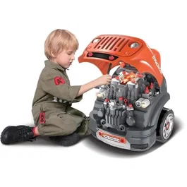 Buddy Toys BGP 5012 - Atelier du mécanicien jouet avec 61 accessoires, sons et lumières - Garage pour enfants 3 ans - 47 x 40 x 39 cm
