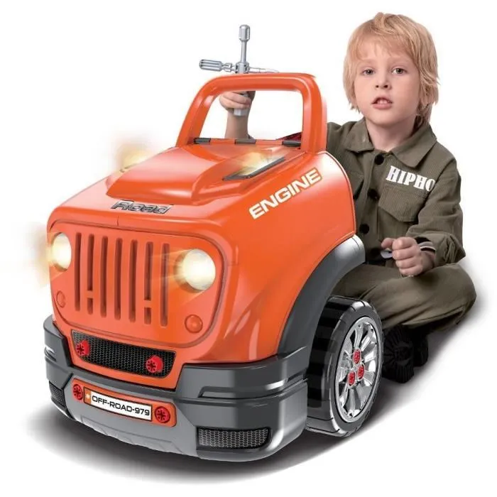 Buddy Toys BGP 5012 - Atelier du mécanicien jouet avec 61 accessoires, sons et lumières - Garage pour enfants 3 ans - 47 x 40 x 39 cm