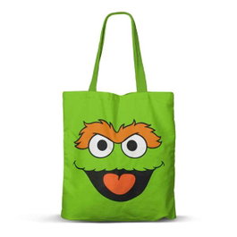 Karactermania Oscar - Sac shopping fan face avec fermeture à glissière, dimensions 40x33x7cm, composition 70% polyester 30% coton, vert