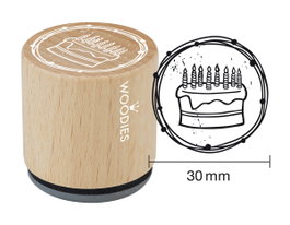 Woodies Sceau en bois et caoutchouc tarta diam. 33x30mm