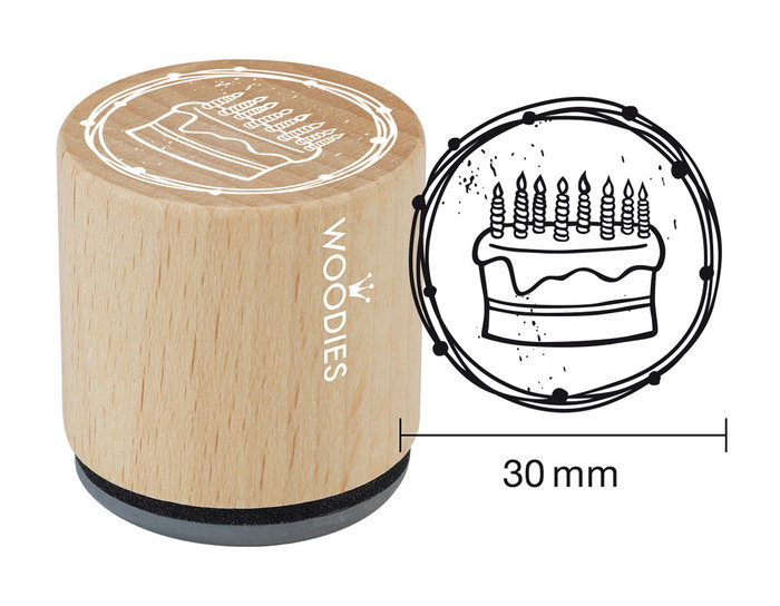 Woodies Sceau en bois et caoutchouc tarta diam. 33x30mm Woodies Sceau en bois et caoutchouc tarta diam. 33x30mm