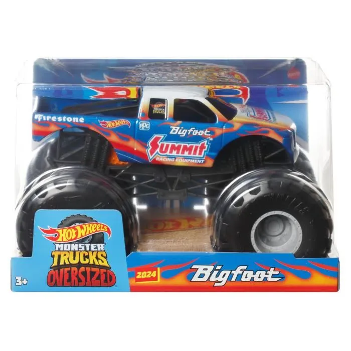 Hot Wheels - Monster Truck à l'échelle 1/24 - Voiture miniature aléatoire - Véhicule jouet pour enfant 3 ans et plus - Réf. FYJ83