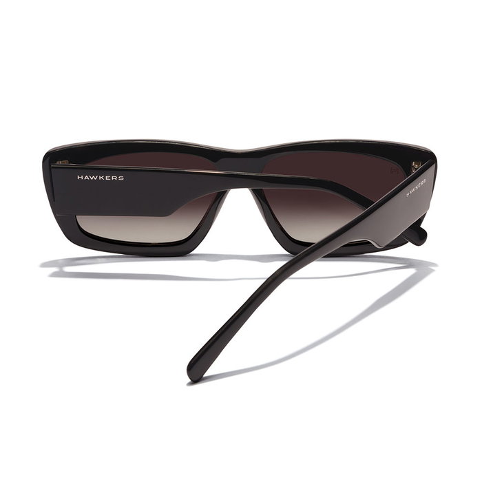 Hawkers Zenith Lunettes de soleil Œil-de-chat unisexe - Monture acétate noire, verres fumés 47 mm