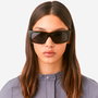 Hawkers Zenith Lunettes de soleil Œil-de-chat unisexe - Monture acétate noire, verres fumés 47 mm