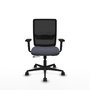 PIQUERAS Y CRESPO Chaise Haches Synchrone/Traslack Gris foncé/Noir sans appui-tête