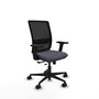 PIQUERAS Y CRESPO Chaise Haches Synchrone/Traslack Gris foncé/Noir sans appui-tête