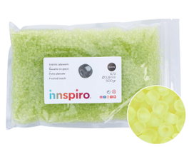 Innspiro Rocaille de verre ronde vert clair 3,8 mm 500g