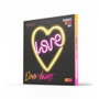 Forever Lampe Néon LED Love Heart Blanc/Violet – Alimentation USB – Décoration Murale
