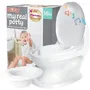 Nuby My Real Potty - Pot bébé d'apprentissage de la propreté avec chasse d'eau sonore, couvercle rabattable et base antidérapante