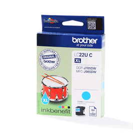 Brother LC-22UC / LC22UC Cartouche d'encre Cyan pour imprimante à jet d'encre