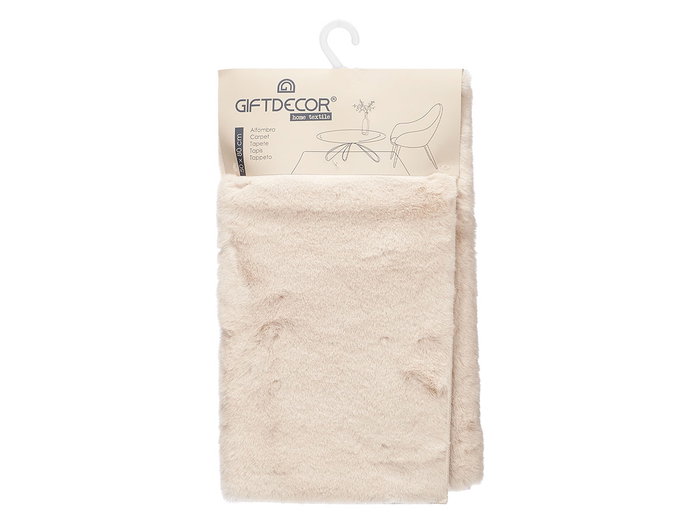 Giftdecor Tapis Rabbit 50x80 cm Beige Clair en Tissu Polyester (Set de 6)