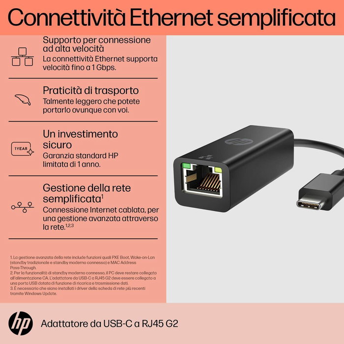 Adaptateur USB-C vers RJ45 HP 4Z534AA#ABB