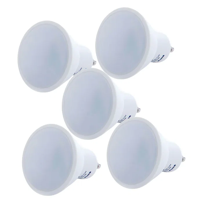 Pack 5 Ampoules LED GU10 6W 700Lm 6000K Blanco Frío Pack 5 Ampoules LED GU10 6W 700Lm 6000K Blanco Frío