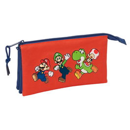 Fourre-tout Super Mario Mamma mia Rouge Blue marine 22 x 12 x 3 cm