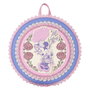 Loungefly Sac à dos Minnie Disney à motif floral, 23 cm, bandoulière réglable rembourrée, détails en dentelle et PU