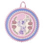 Loungefly Sac à dos Minnie Disney à motif floral, 23 cm, bandoulière réglable rembourrée, détails en dentelle et PU