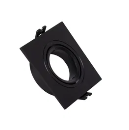 Plafonnier encastrable rectangulaire noir en polycarbonate pour ampoule GU10