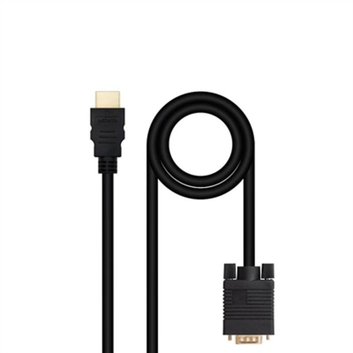 Adaptateur HDMI vers VGA NANOCABLE 10.15.4348 Noir 1,8 m Adaptateur HDMI vers VGA NANOCABLE 10.15.4348 Noir 1,8 m