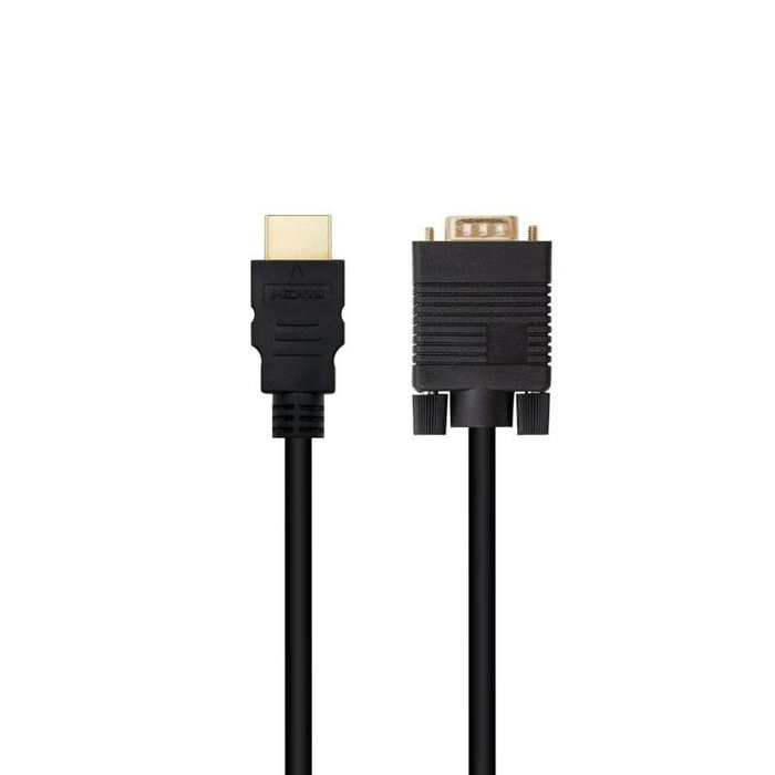 Adaptateur HDMI vers VGA NANOCABLE 10.15.4348 Noir 1,8 m Adaptateur HDMI vers VGA NANOCABLE 10.15.4348 Noir 1,8 m