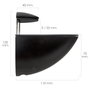 Wolpack Linea Profesional Support d'étagère A-178 Noir 70x105mm