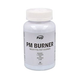 PWD NUTRITION PM Burner 60 Gélules Complément Alimentaire Brûleur de Graisse Nocturne Mélatonine L-Théanine