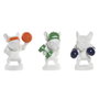 Home ESPRIT Figurine Décorative Chien Blanc Multicouleur (Lot de 3)