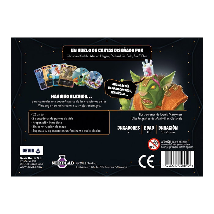 Devir Mindbug Jeu de Cartes - Jeu de Société pour 2 Joueurs, à partir de 8 Ans, 20 Minutes, Langue Espagnole Devir Mindbug Jeu de Cartes - Jeu de Société pour 2 Joueurs, à partir de 8 Ans, 20 Minutes, Langue Espagnole