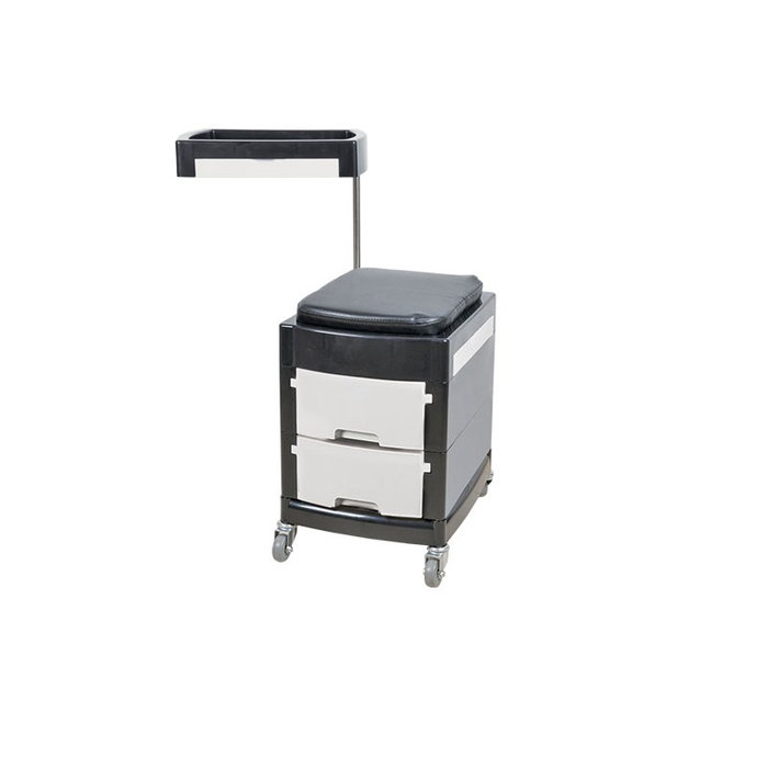 Bifull Carrito Manicura Ania Hands Blanc - Table de manucure roulante avec plateau supérieur, 3 plateaux et 2 tiroirs, coussin et roues silencieuses Bifull Carrito Manicura Ania Hands Blanc - Table de manucure roulante avec plateau supérieur, 3 plateaux et 2 tiroirs, coussin et roues silencieuses
