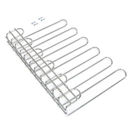 Emuca Porte-verres pour meubles Supra 5 rangées, longueur 320mm, Acier, Chromé