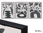 Giftdecor Tableau Toile Cadre Noir Motif Vases Noirs Assortis 40 x 50 x 3 cm (Set de 3)