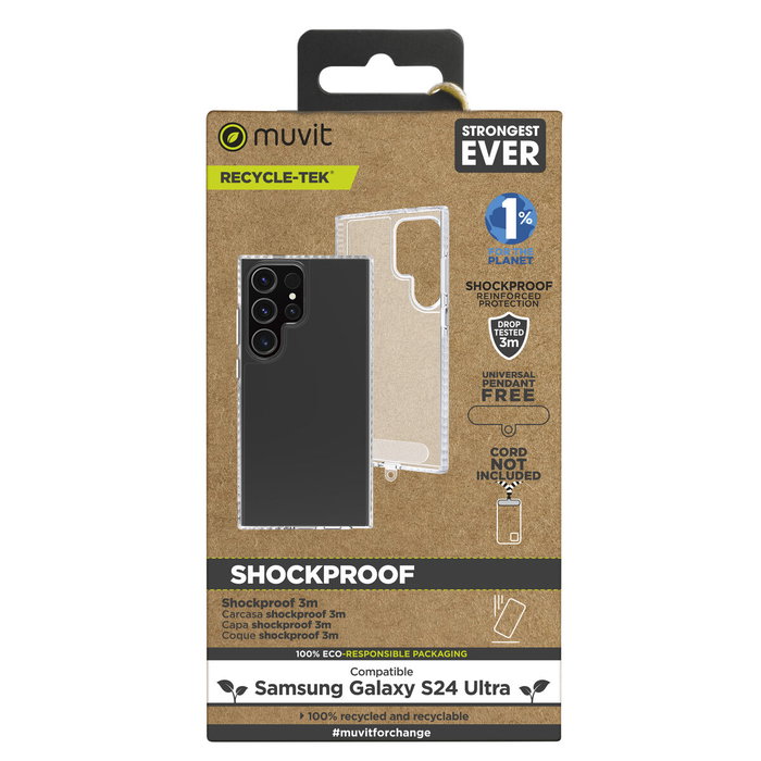 Protection pour téléphone portable Muvit for Change Galaxy S24 Ultra Protection pour téléphone portable Muvit for Change Galaxy S24 Ultra