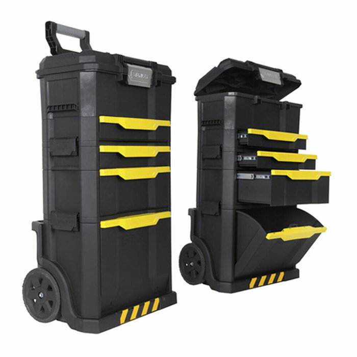 Stanley Atelier mobile modulaire noir et jaune avec tiroirs et roues 1-79-206 Stanley Atelier mobile modulaire noir et jaune avec tiroirs et roues 1-79-206