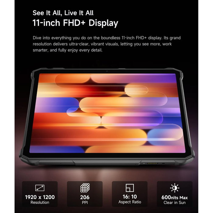 Tablette Ulefone ARMOR PAD 5 PRO 5G 11" MediaTek Dimensity 9000 12 GB RAM 512 GB Noir