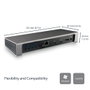 StarTech.com Dock Thunderbolt 3 pour ordinateur portable, double moniteur 4K, Power Delivery 85W, Noir