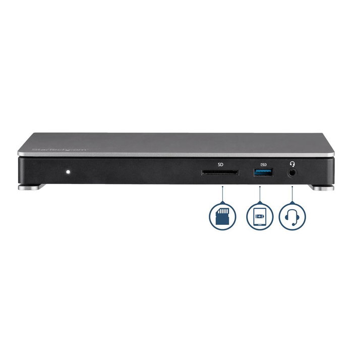 StarTech.com Dock Thunderbolt 3 pour ordinateur portable, double moniteur 4K, Power Delivery 85W, Noir
