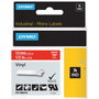 Dymo Rhino Étiquettes Vinyle 12mm x 5,5m Noir sur Blanc