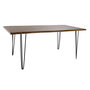 Table de Salle à Manger DKD Home Decor 180 x 87 x 76 cm Noir Métal Marron Bois d'acacia
