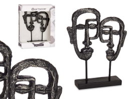 Giftdecor Cadre Double Face avec Base Noir 27x32x10 cm Polyrésine (Set de 4)