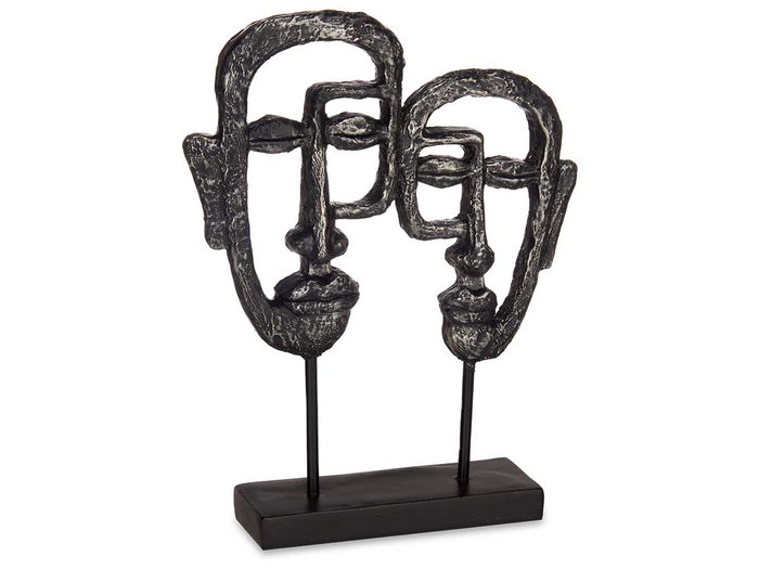 Giftdecor Cadre Double Face avec Base Noir 27x32x10 cm Polyrésine (Set de 4)