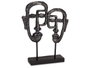 Giftdecor Cadre Double Face avec Base Noir 27x32x10 cm Polyrésine (Set de 4)