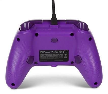 PowerA Manette Xbox avec câble améliorée pour Xbox Series X/S, Xbox One et Windows 10/11 - Deux boutons arrière programmables, vibrations, câble USB 3 m, modèle Purple (1521747-02)