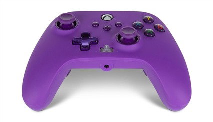 PowerA Manette Xbox avec câble améliorée pour Xbox Series X/S, Xbox One et Windows 10/11 - Deux boutons arrière programmables, vibrations, câble USB 3 m, modèle Purple (1521747-02)