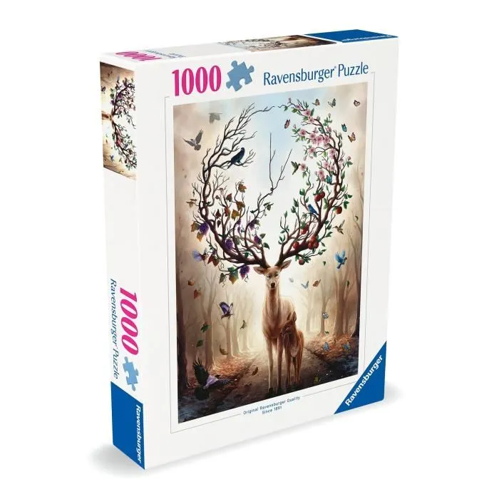 Ravensburger 12000459 - Puzzle 1000 pièces Cerf Majestueux en Forêt - Puzzle Adulte et Enfant Dès 14 Ans - Qualité Supérieure