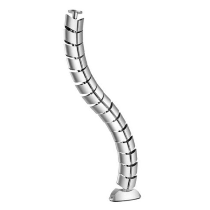 Equip 650862 Organisateur de Cables Bureau Double Canal Gestion Caches Argent Equip 650862 Organisateur de Cables Bureau Double Canal Gestion Caches Argent
