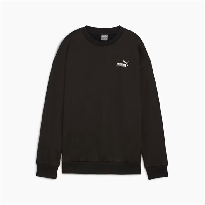 Sweat sans capuche femme Puma Essentials+ Relaxed Small Logo Crew Fl Noir 400 ml Sweat sans capuche femme Puma Essentials+ Relaxed Small Logo Crew Fl Noir 400 ml