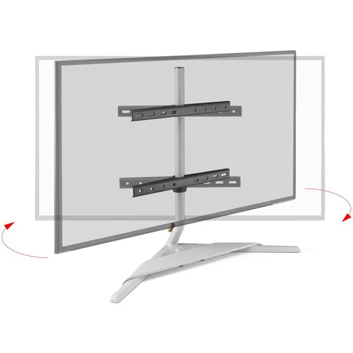 One For All Support mural pour écran plat sur pied pour meuble - Light/Silver